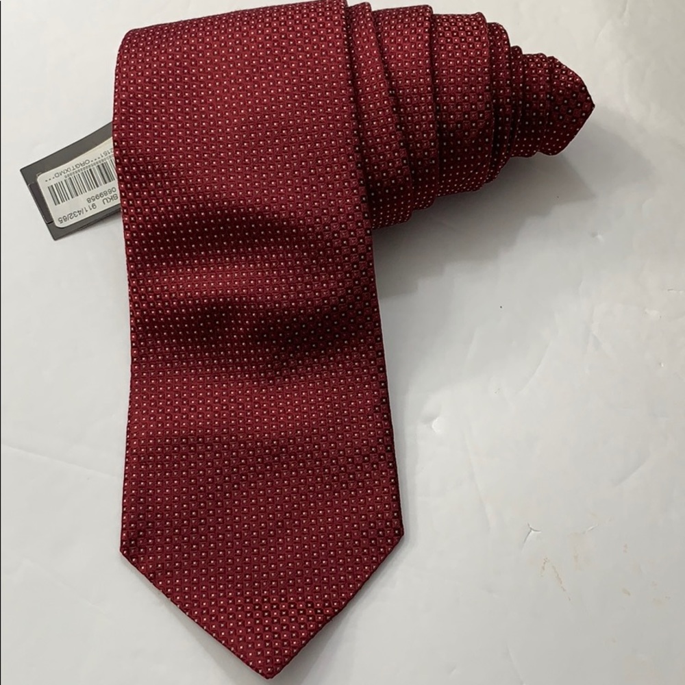 Murano tie extra long maroon gray